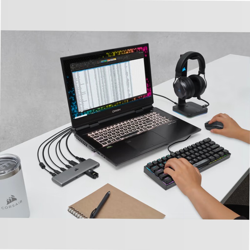USB100 7-Port USB-C/USB-A Expansion Hub (EU)