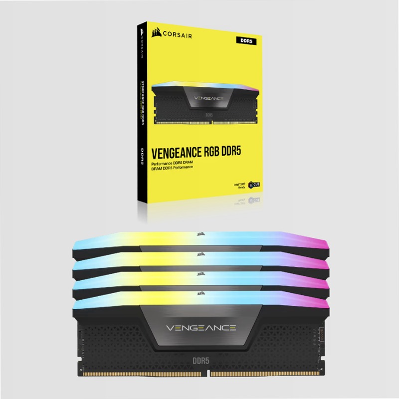 VENGEANCE® RGB 96GB (4x24GB) DDR5 DRAM 6400MT/s