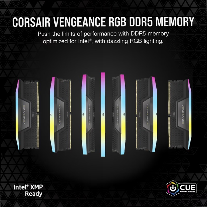 VENGEANCE® RGB 96GB (4x24GB) DDR5 DRAM 6400MT/s