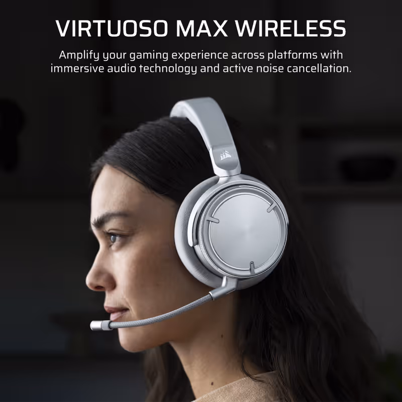 Cuffie Gaming VIRTUOSO MAX Wireless Argento