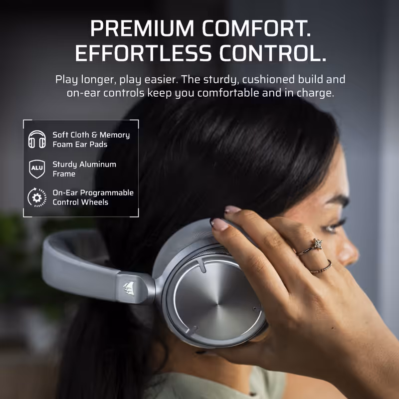 Cuffie Gaming VIRTUOSO MAX Wireless Argento