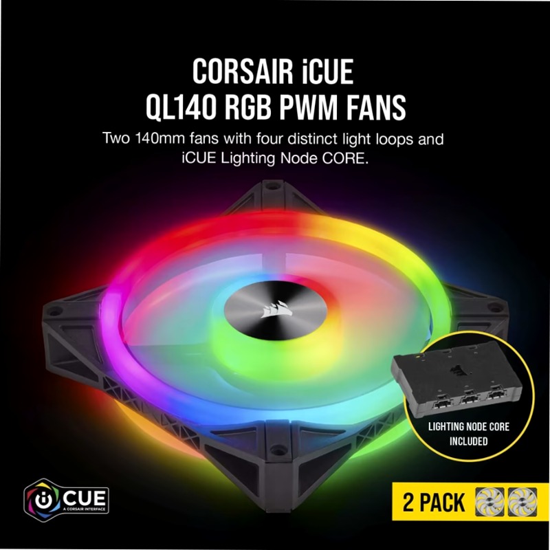 Ventole PWM iCUE QL140 RGB da 140 mm 140mm