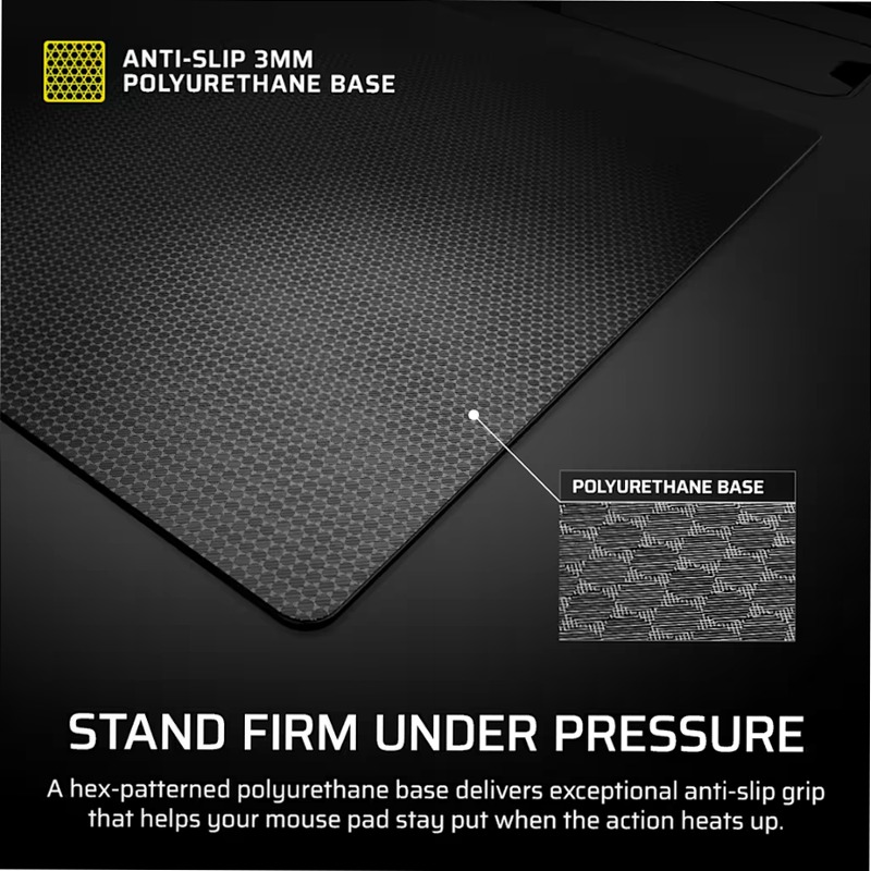 Mouse pad gaming MM Glass Large - Nero