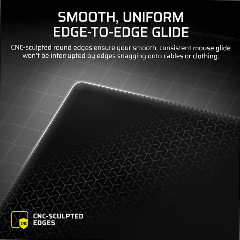 Mouse pad gaming MM Glass Large - Nero