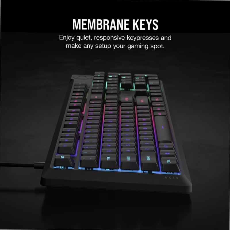 Tastiera da gioco K55 CORE RGB — Nero (IT)