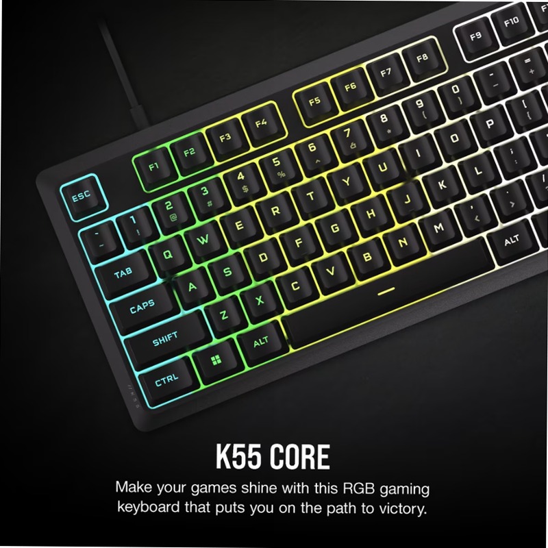 Tastiera da gioco K55 CORE RGB — Nero (IT)