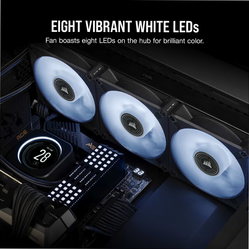 Ventola PWM a Levitazione Magnetica ML120 LED ELITE White Premium da 120mm