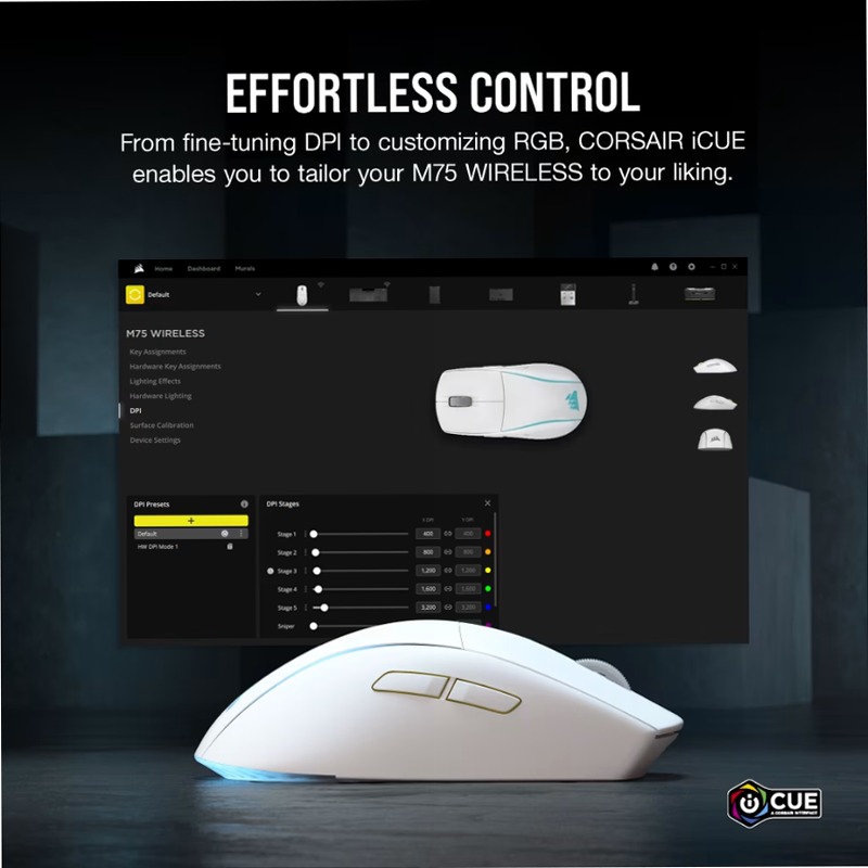 Mouse gaming RGB ultraleggero M75 WIRELESS