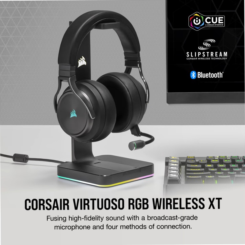 Cuffia gaming con microfono ad alta fedeltà VIRTUOSO RGB WIRELESS XT, ardesia