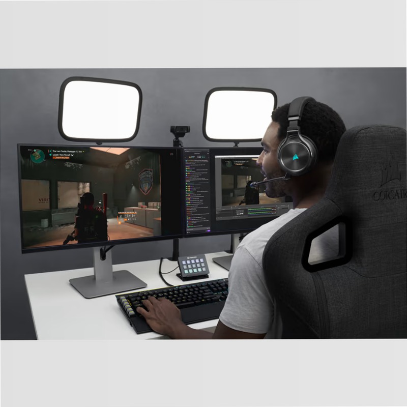 Cuffia gaming con microfono ad alta fedeltà VIRTUOSO RGB WIRELESS XT, ardesia