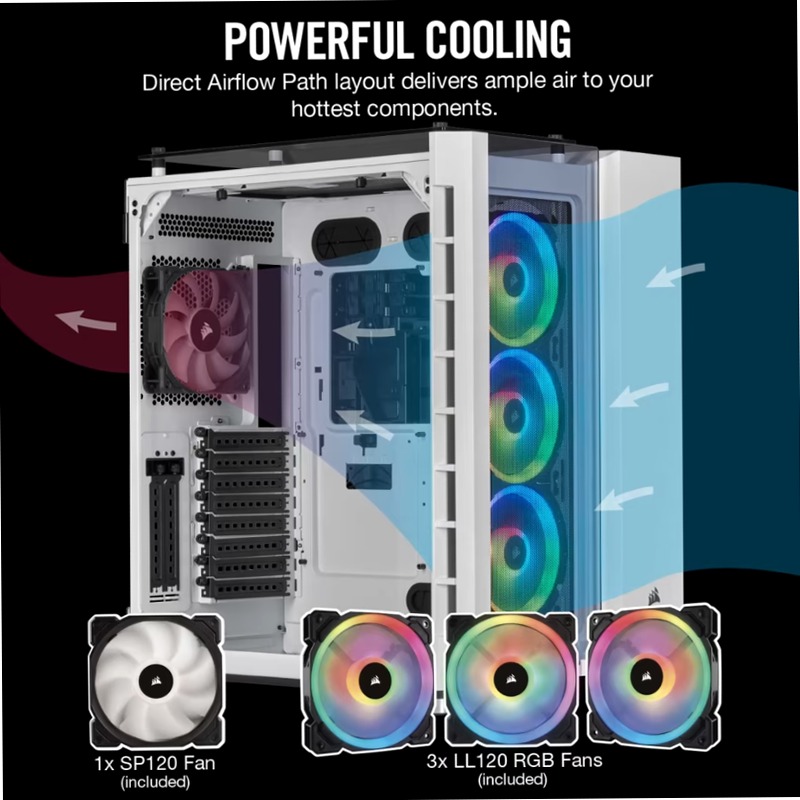 Smart case Crystal Series ATX 680X RGB - Bianco