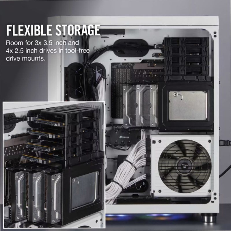 Smart case Crystal Series ATX 680X RGB - Bianco