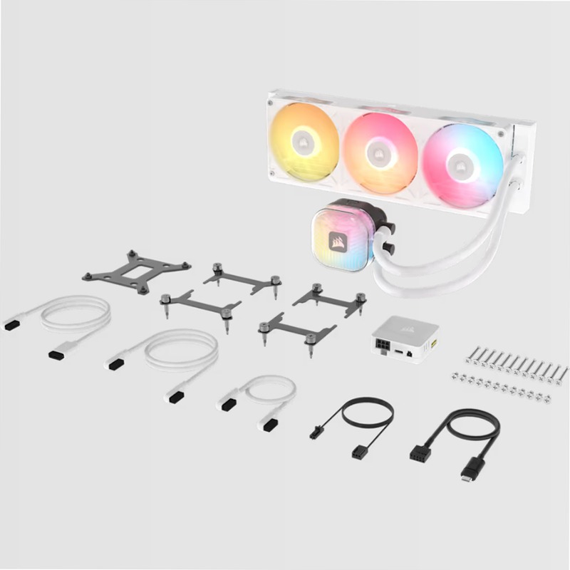 Dissipatore a liquido per CPU iCUE LINK TITAN II 360 RX RGB AIO - Bianco