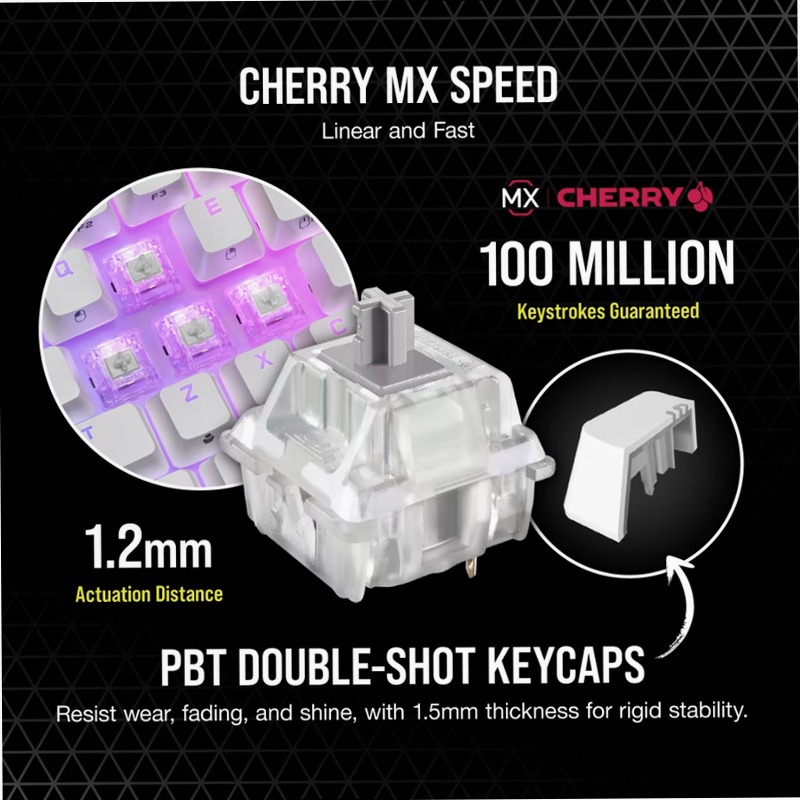 Tastiera Gaming Meccanica 60% K65 RGB MINI - Cherry MX SPEED