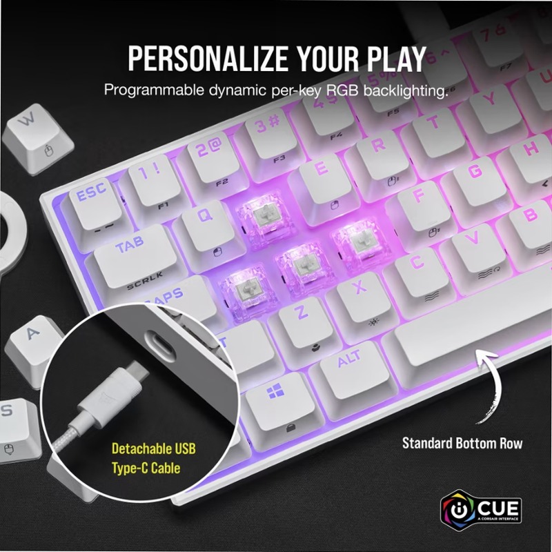 Tastiera Gaming Meccanica 60% K65 RGB MINI - Cherry MX SPEED
