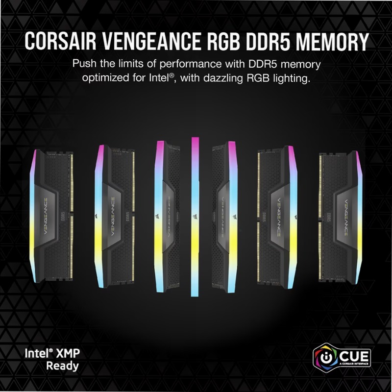 VENGEANCE® RGB 96GB (4x24GB) DDR5 DRAM 6400MT/s