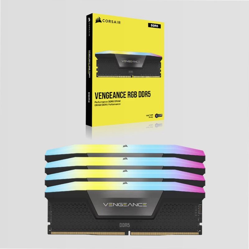 VENGEANCE® RGB 96GB (4x24GB) DDR5 DRAM 6400MT/s