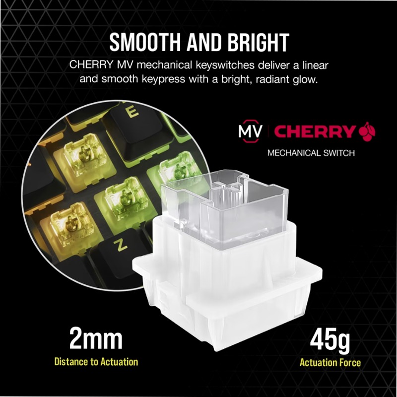 Tastiera Gaming K60 RGB PRO - Switch Meccanici Cherry MV Alluminio IT