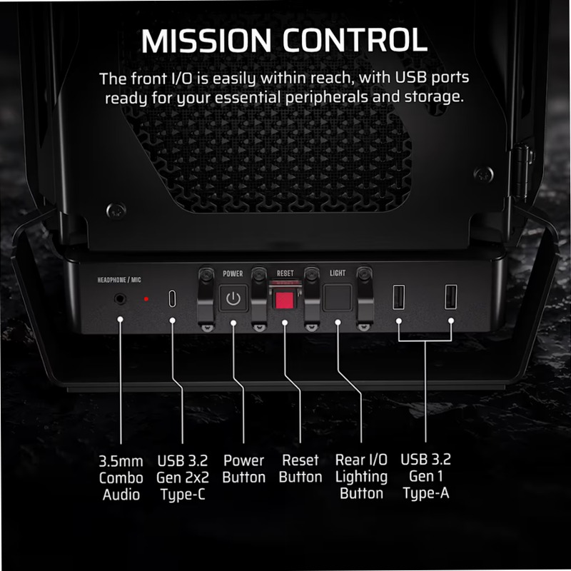 Case per PC Mid-Tower WARTHOG RS Airflow - Nero