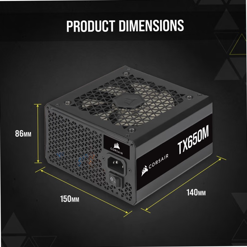 Alimentatore TX650M - Corpo di Corsair 80 Plus Gold ATX