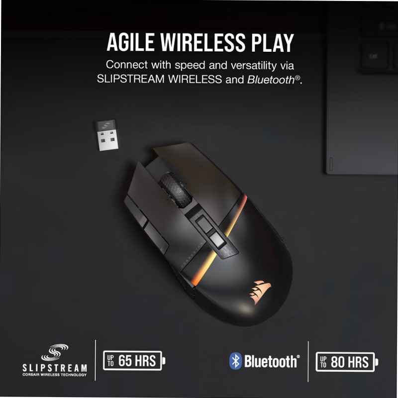 Mouse Gaming DARKSTAR WIRELESS RGB per MMO