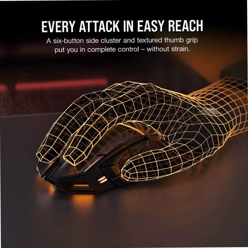 Mouse Gaming DARKSTAR WIRELESS RGB per MMO