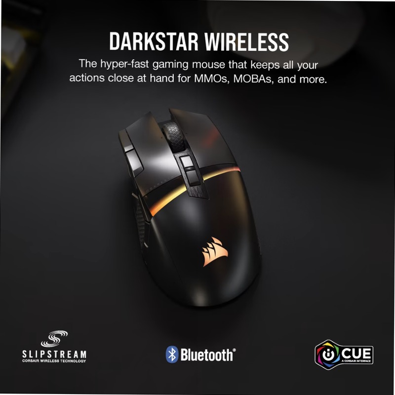Mouse Gaming DARKSTAR WIRELESS RGB per MMO