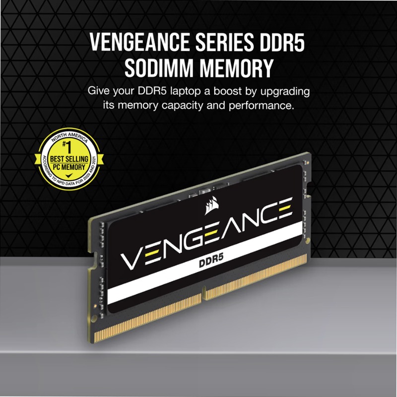VENGEANCE DDR5 SODIMM 16GB (2x8GB) DDR5 4800MT/s (PC5-38400) CL40 1.1V