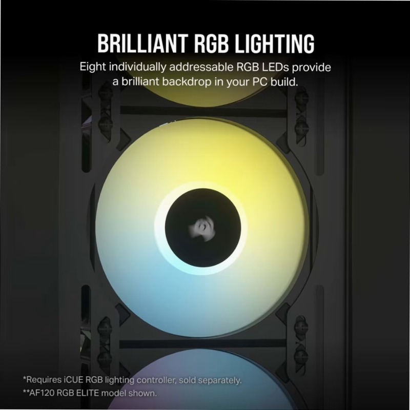 Ventola PWM CORSAIR iCUE AF140 RGB ELITE 140mm