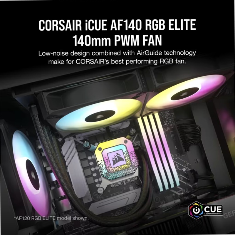 Ventola PWM CORSAIR iCUE AF140 RGB ELITE 140mm