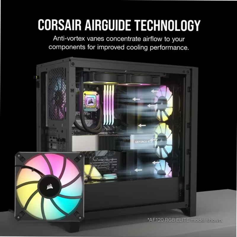 Ventola PWM CORSAIR iCUE AF140 RGB ELITE 140mm