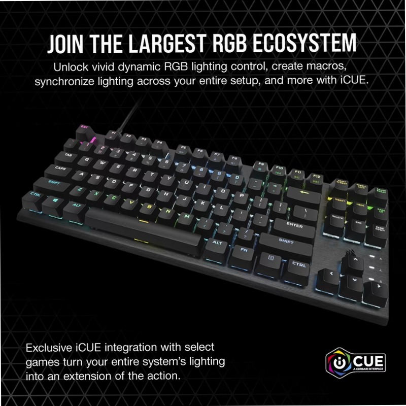 Tastiera Gaming K60 PRO TKL RGB - Switch CORSAIR OPX