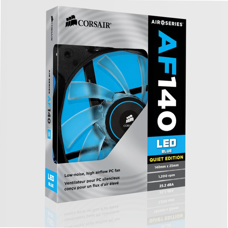 Ventola Air Series™ AF140 con LED blu Quiet Edition