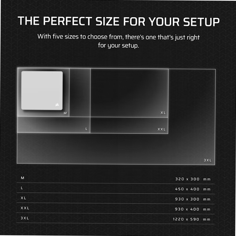 Mouse pad gaming CORSAIR MM – Large Grigio Tessuto