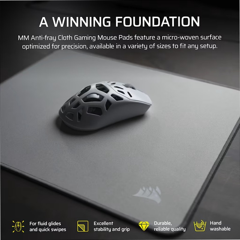 Mouse pad gaming CORSAIR MM – Large Grigio Tessuto