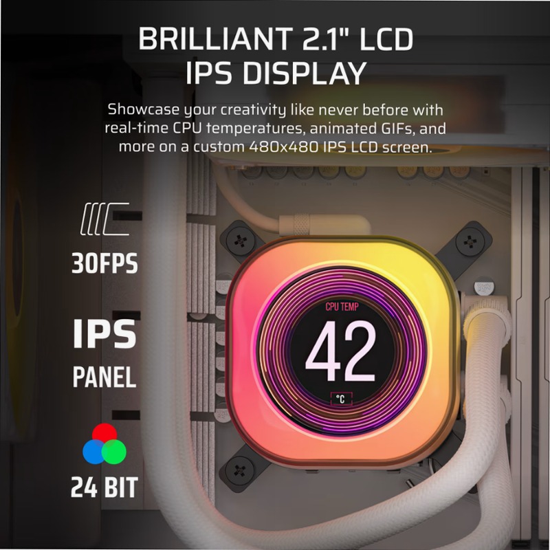 Dissipatore a Liquido iCUE LINK TITAN 240 RX LCD - Bianco