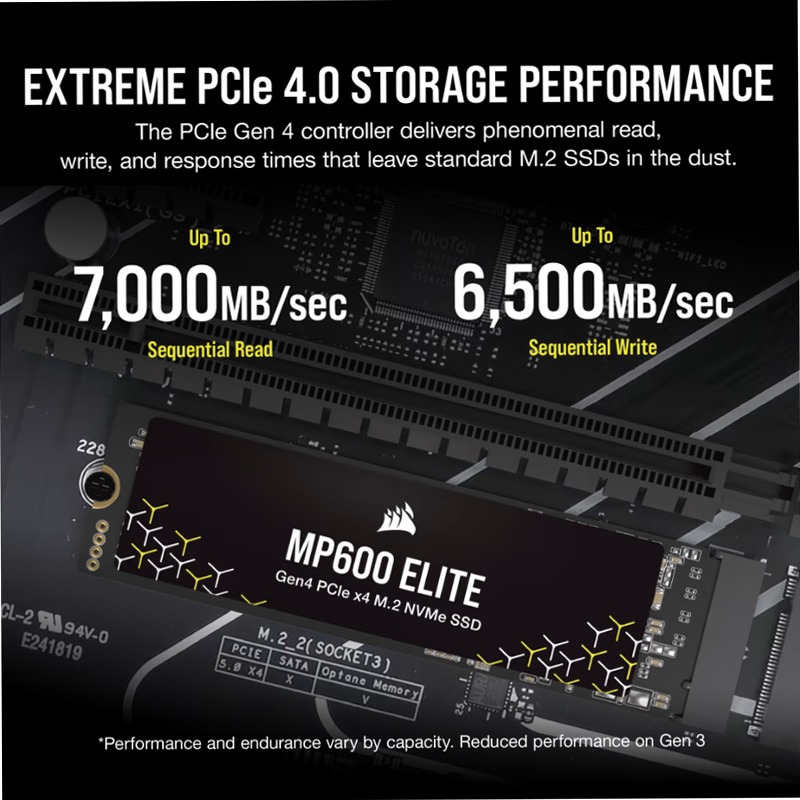 SSD M.2 NVMe 1.4 PCIe Gen4 x4 MP600 ELITE da 4 TB