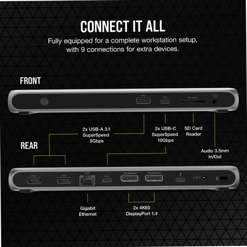 TBT100 Thunderbolt 3 Dock USB con DisplayPort (EU)