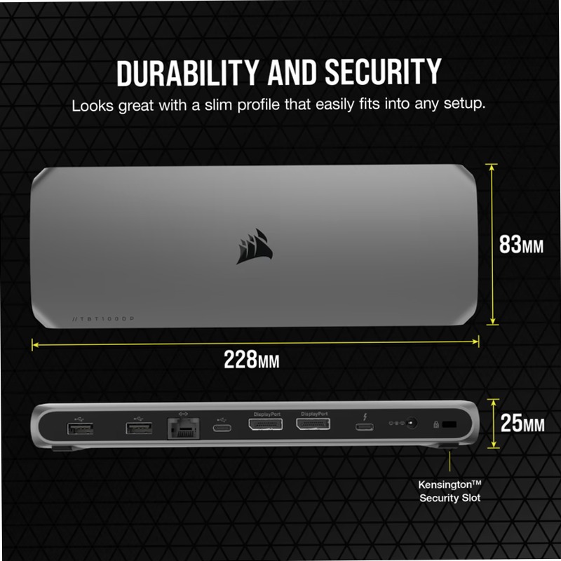 TBT100 Thunderbolt 3 Dock USB con DisplayPort (EU)