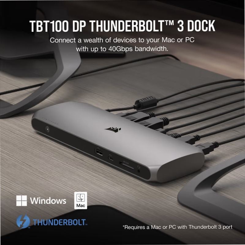 TBT100 Thunderbolt 3 Dock USB con DisplayPort (EU)