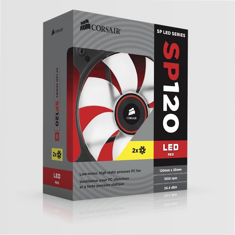 Air Series™ SP120 LED Red High Static Pressure Fan Twin Pack