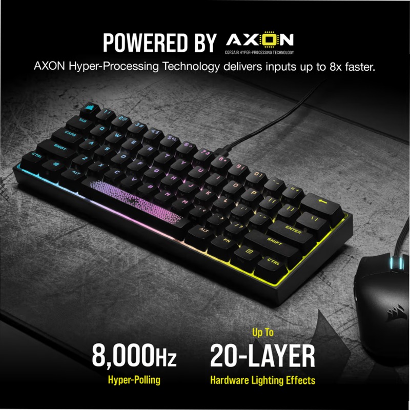 Tastiera Gaming Meccanica 60% K65 RGB MINI - Cherry MX Red