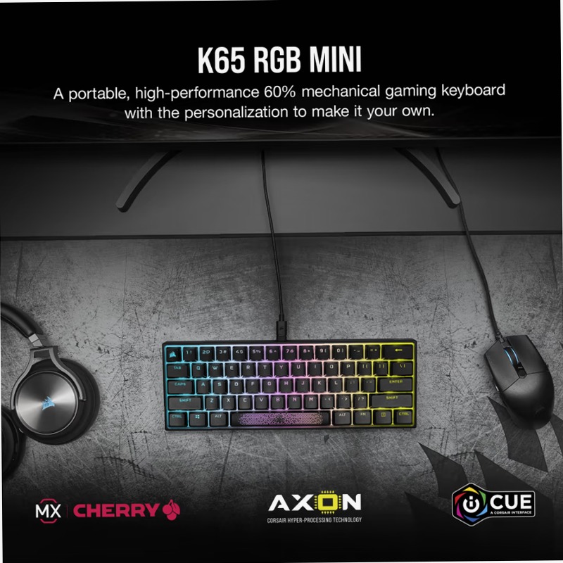 Tastiera Gaming Meccanica 60% K65 RGB MINI - Cherry MX Red