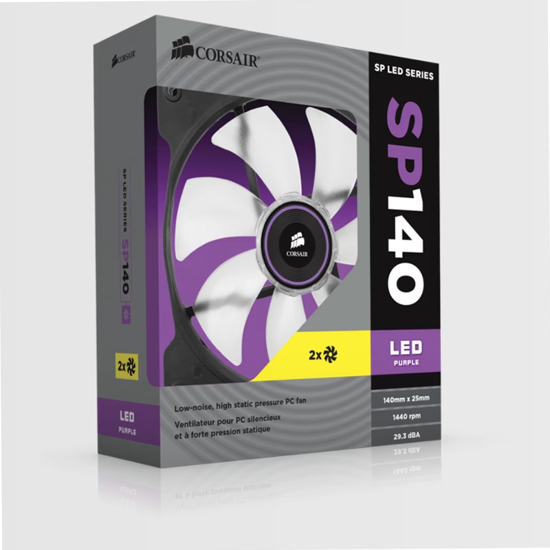 CORSAIR Air Series™ SP140 LED Purple High Static Pressure Fan