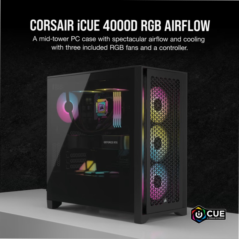 iCUE 4000D RGB AIRFLOW Mid-Tower Case - Alta Celerità