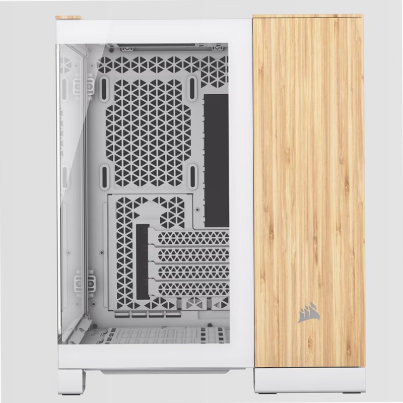 Case PC Micro-ATX a doppia camera 2500X - Legno bianco/bambù