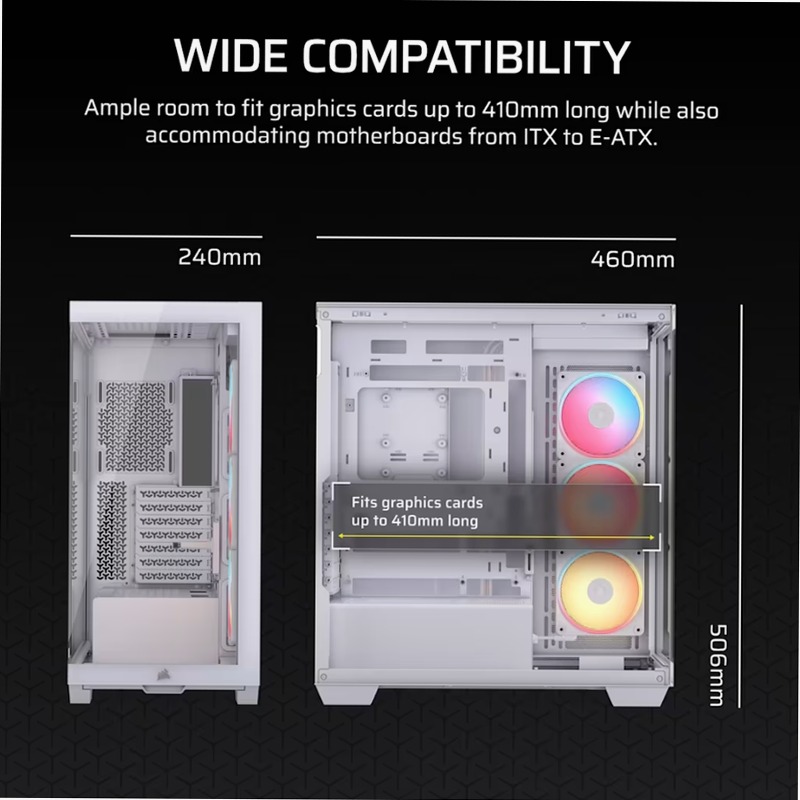 Case PC Mid-Tower 3500X LX-R RGB iCUE LINK - Bianco