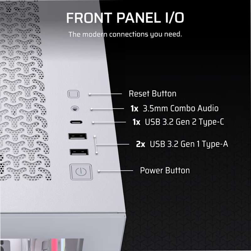 Case PC Mid-Tower 3500X LX-R RGB iCUE LINK - Bianco