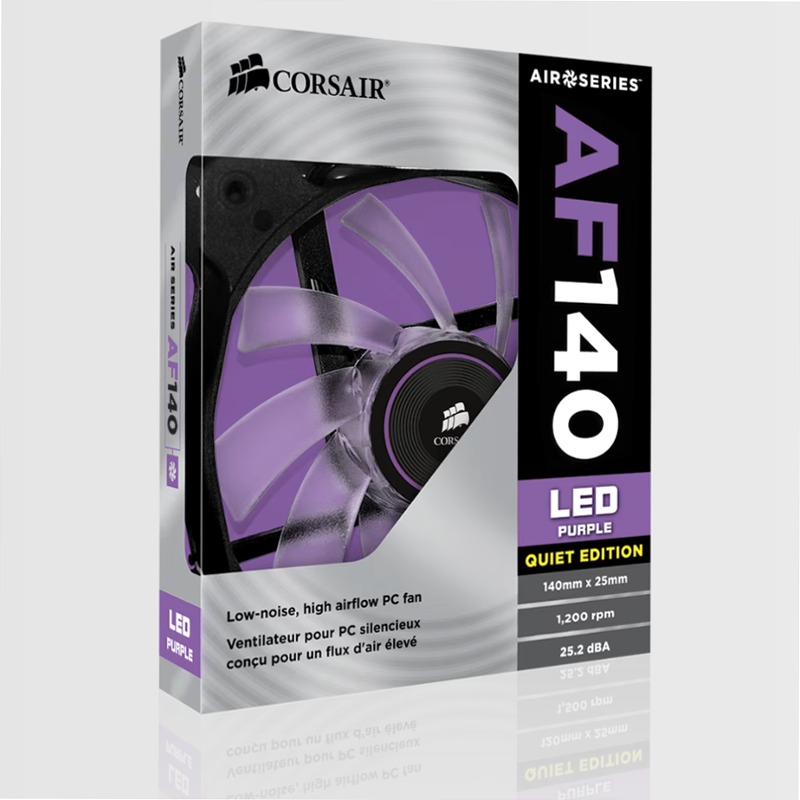 Ventola Air Series™ AF140 con LED viola Quiet Edition