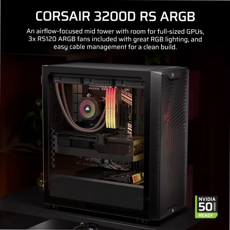 Case PC Mid-Tower 3200D RS ARGB - Smoke 3